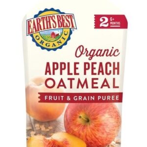 Earth's Best: Organic Apple Peach Oatmeal Fruit & Grain Puree (Stage 2 - From 6 Months) 120g