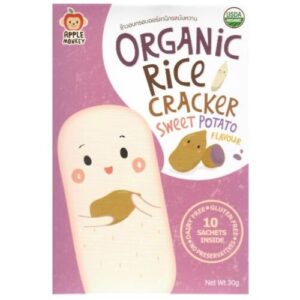 Apple Monkey: Organic Rice Cracker - Sweet Potato Flavour (10 sachets inside) 30g