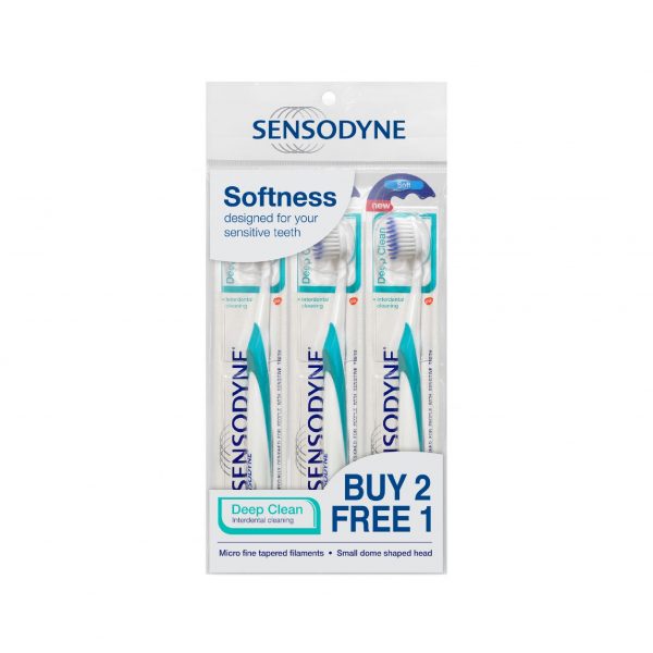 Sensodyne Deep Clean Toothbrush Soft 3s