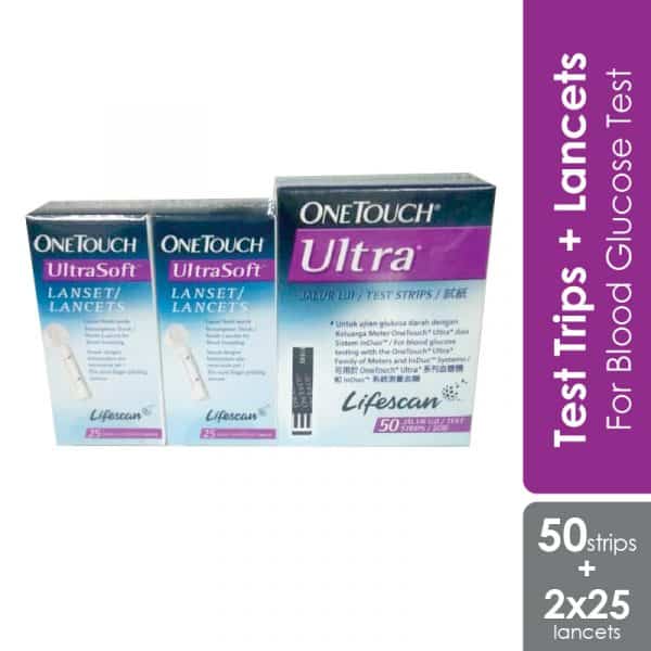 One Touch Ultra Strip 50s WFree 50s Lancets