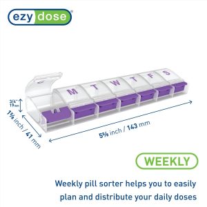 Ezy Dose Weekly Push Button Pill Planner 67577 (M) 1s